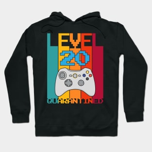 Level 20 Quarantined 20th Video Gamer Quarantine birthday Hoodie